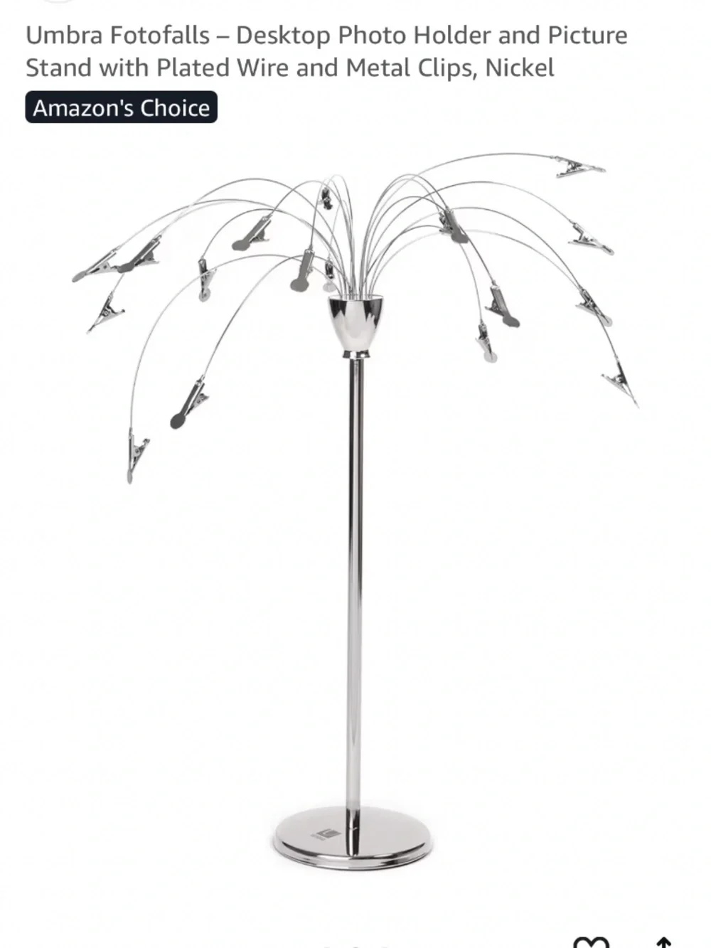 (7)   Desktop Photo Holders and Picture Stands with Plated Wire and Me